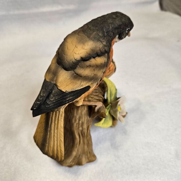 Vintage Robin Bird & Baby On Stump Lefton China Limited Ed. Ceramic Nature Decor - Picture 4 of 8
